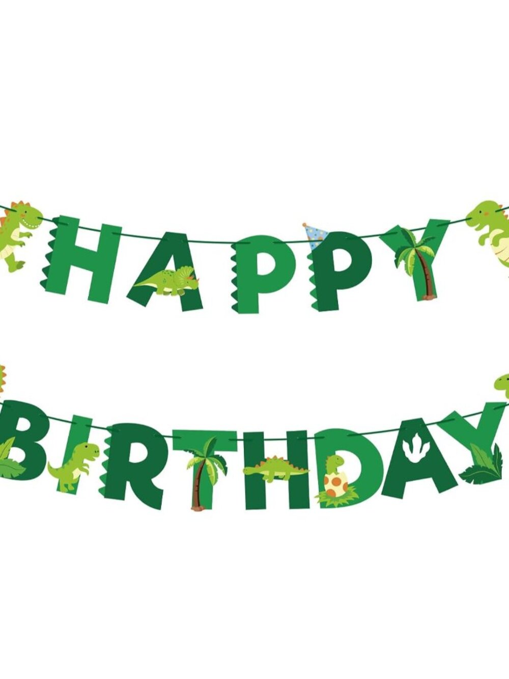 Dinosaur Happy Birthday Banner Birthday Party Decorations Dinosaur Party Banner
